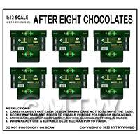Dolls House Miniature Sheet of 6 After Eight Chocolates