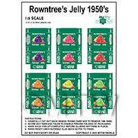1:6th Dolls House Miniature Packaging Sheet of 6 Rowntrees Jelly 1950s