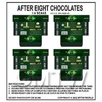1:6th Dolls House Miniature Packaging Sheet of 4 After Eight Boxes