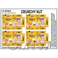 1:6th Dolls House Miniature Packaging Sheet of 4 Crunchy Nut Cereal