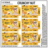 1:12th Dolls House Miniature Packaging Sheet of 6 Crunchy Nut Cereal