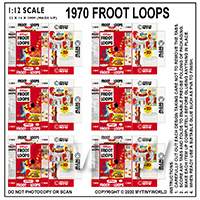 1:12th Dolls House Miniature Packaging Sheet of 6 1970s Froot Loops