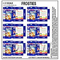 1:12th Dolls House Miniature Packaging Sheet of 6 Frosties