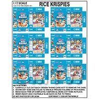 1:12th Dolls House Miniature Packaging Sheet of 6 Rice Krispies