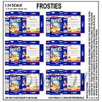 1:24th Dolls House Miniature Packaging Sheet of 6 Frosties