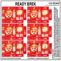 1:24th Dolls House Miniature Packaging Sheet of 6 Ready Brek