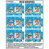 1:24th Dolls House Miniature Packaging Sheet of 6 Rice Krispies