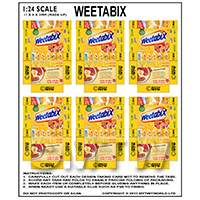 1:24th Dolls House Miniature Packaging Sheet of 6 Weetabix
