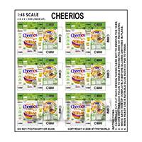 1:48th Dolls House Miniature Packaging Sheet of 6 Cheerios