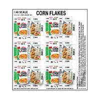 1:48th Dolls House Miniature Packaging Sheet of 6 Corn Flakes