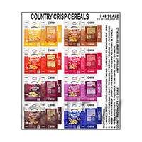 1:48th Dolls House Miniature Packaging Sheet of 8 Country Crisp Cereal
