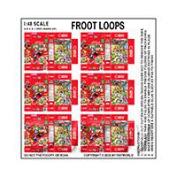 1:48th Dolls House Miniature Packaging Sheet of 6 Froot Loops
