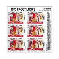1:48th Dolls House Miniature Packaging Sheet of 6 1970s Froot Loops