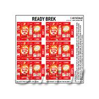 1:48th Dolls House Miniature Packaging Sheet of 6 Ready Brek