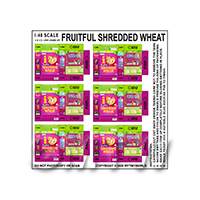 1:48th Dolls House Miniature Packaging Sheet of 6 Fruitful Shredded Wheat