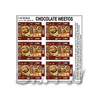 1:48th Dolls House Miniature Packaging Sheet of 6 Chocolate Weetos
