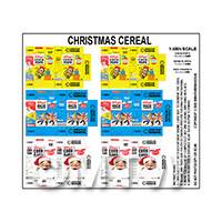 1:48th Dolls House Miniature Packaging Sheet of 6 Christmas Cereals