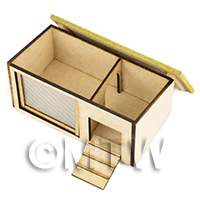 dollshouse miniature lasercut diy rabbit hutch kit roof off