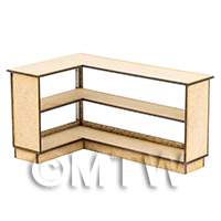 dollshouse miniature lasercut diy l shaped shop counter inside view