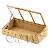 dollshouse miniature 1/12th scale lasercut diy cold frame kit made up with open top