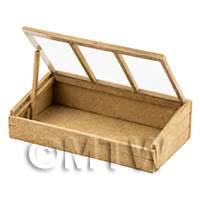 dollshouse miniature 1/24th scale lasercut diy cold frame kit made up with open top