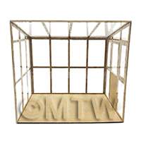 dollshouse miniature lasercut diy lean to greenhouse kit made up inside