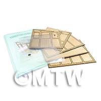 dollshouse miniature lasercut diy lean to greenhouse kit flat pack