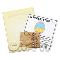 dollshouse miniature lasercut diy easter egg stand kit flat pack