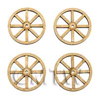 Dolls House Miniature Set of 4 Large Wheels