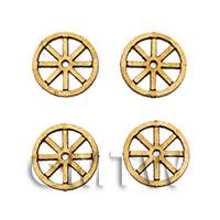 Dolls House Miniature Set of 4 Small Wheels