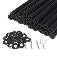 Handmade Black Number Zero Nail Art Cane 