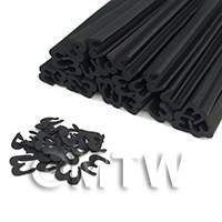 Handmade Black Number Three Nail Art Cane 