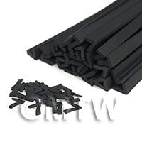 Handmade Black Number Seven Nail Art Cane 