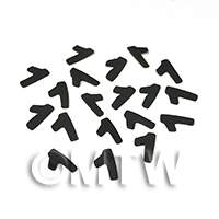 Handmade Black Number One Cane Slices Nail Art 