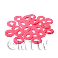 Handmade Pink Number Zero Cane Slices Nail Art 