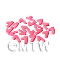 Handmade Pink Number One Cane Slices Nail Art 