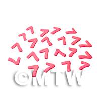 Handmade Pink Number Seven Cane Slices Nail Art 