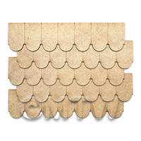 Dolls House Miniature Roofing Tile Strips Set of 7 (Style 1)