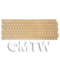 dollshouse miniature roofing tile strips style 1 full set of 7 example