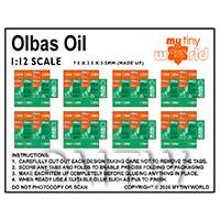 1:12th Dolls House Miniature Packaging Sheet of 8 Olbas Oil Boxes