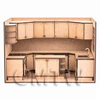 1:24th Full Kitchen Kit - Cottage Doors