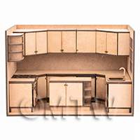 1:24th Full Kitchen Kit - Plain Doors