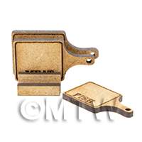 dollshouse miniature lasercut diy kitchen chopping boards and stand set