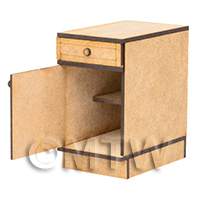 dollshouse miniature lasercut diy kitchen cupboard with drawer kit made up