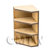 dollshouse miniature lasercut diy kitchen corner shelves flat pack