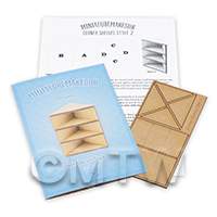 dollshouse miniature lasercut diy kitchen corner shelves flat pack