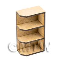 dollshouse miniature lasercut diy kitchen corner shelves made up