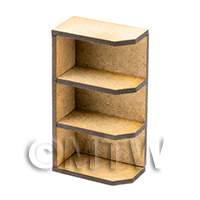 dollshouse miniature lasercut diy kitchen corner shelves made up