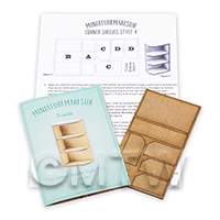 dollshouse miniature lasercut diy kitchen corner shelves flat pack