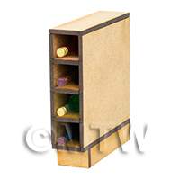 dollshouse miniature lasercut diy wine rack kit made up with bottles